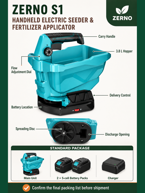 ZERNO S1 Handheld Seed & Fertilizer Spreader
