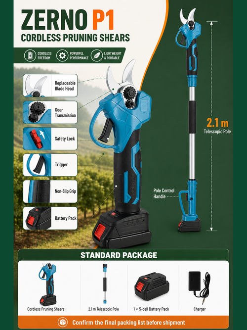 ZERNO P1 Cordless Electric Pruning Shears
